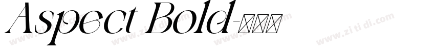 Aspect Bold字体转换 Aspect Bold字体转换